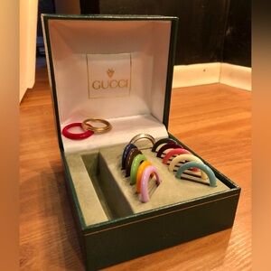 Gucci Watch Bezels and box- SET OF 13 (no watch)